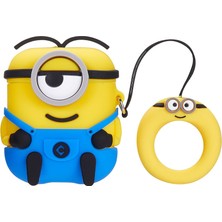 Microsonic AirPods 1. Nesil / 2. Nesil Kılıf Cartoon Figürlü Silikon Crtn-Fgr-Mn-Strt