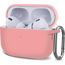 Microsonic Airpods Pro 2.nesil Kılıf Askılı Mat Silikon Pembe