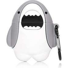 Microsonic AirPods 1. Nesil / 2. Nesil Kılıf Cartoon Figürlü Silikon Crtn-Fgr-Kpkblk