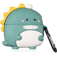 Microsonic AirPods 1. Nesil / 2. Nesil Kılıf Cartoon Figürlü Silikon Crtn-Fgr-Ct-Dnzr-Ysl