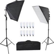 Soligor5 Duylu Lambalı 50X70 Softbox Sürekli Ürün Çekim Işığı