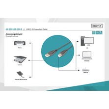 Assmann AK-300105-018-S USB 2.0 Bağlantı Kablosu