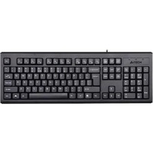 A4Tech KM-720 USB F Kablolu Standart Klavye Siyah Renkli Tuş Formu Ev - Ofis Kullanımı İçin