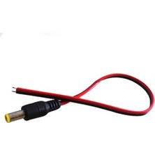 Kablolu Enerji Soketi Power Jack Güç Konnektörü Kırmızı Erkek