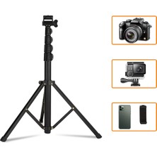 Jmary Mt-39 5 Kademeli 153CM Fonksiyonel 2 In 1 Monopod 360 Derece Dönebilen Başlıklı Tripod