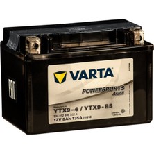 Varta Kawasaki Zzr 600 Akü (2005-2009) Varta Ytx9-Bs 12V8AH Agm