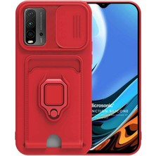 Microsonic Xiaomi Redmi 9t Kılıf Multifunction Silicone Kırmızı