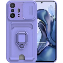 Microsonic Xiaomi Mi 11T Pro Kılıf Multifunction Silicone Lila