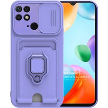 Microsonic Xiaomi Poco C40 Kılıf Multifunction Silicone Lila