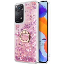 Microsonic Xiaomi Redmi Note 11 Pro 5g Kılıf Glitter Liquid Holder Pembe