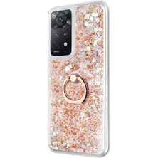 Microsonic Xiaomi Redmi Note 11 Pro 5g Kılıf Glitter Liquid Holder Gold