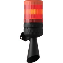 Mesan E14 Sabit Ampul 2 Ses Borulu Horn Korna MS 5829 Kırmızı 24VAC
