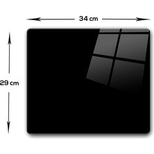 Decorita Cam Saksı Altlığı Düz Renk - Siyah