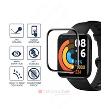 AktarMobile Redmi Watch 2 Lite Uyumlu Ekran Koruyucu 3D Tam Kapatan Kavisli Ppma Nano Cam Tam Uyumlu