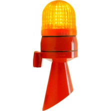 Mesan LED Multifonksiyon 50 Ses Borulu Siren MS 5813 Turuncu 24VDC