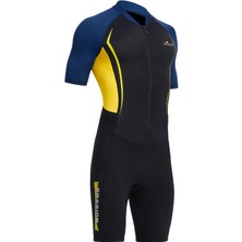 Strade Store Erkek Şort Wetsuit Surf Spearfishing Için Tam Vücut Ön Zip Xxl Sarı (Yurt Dışından)