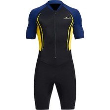 Strade Store Erkek Şort Wetsuit Surf Spearfishing Için Tam Vücut Ön Zip Xxl Sarı (Yurt Dışından)