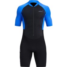 Strade Store Erkek Şort Wetsuit Surf Spearfishing Için Tam Vücut Ön Zip Xxl Mavi (Yurt Dışından)