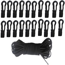 Kayak Teknesi Aktiviteleri Için 20 Pcs Bungee Kordon Klipleri ile Naylon Bungee Halat