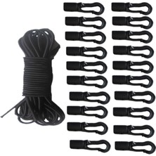 Kayak Teknesi Aktiviteleri Için 20 Pcs Bungee Kordon Klipleri ile Naylon Bungee Halat