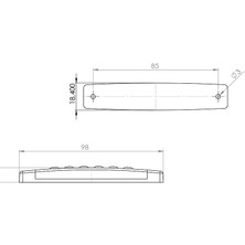 Emir Parmak Lamba 6 Led’li 12V/24V Mavi