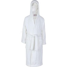 Ev-X - Lüks Kapşonlu Çocuk Bornoz % 100 Pamuklu