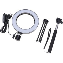 Yesper 5W LED El Feneri Telefon Kamera Dolgu Aydınlatma 6 Inç, Uzaktan Selfie Çubuğu, Esnek Tripod Standı, Akış 160MM (Yurt Dışından)