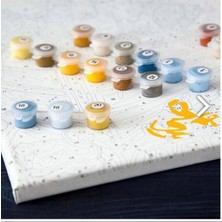 SP Store Canvas Avrupa'da Taş Köprü Sayılarla Boyama Seti Kasnaklı 70 x 90 cm