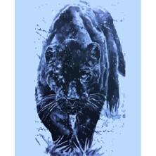 SP Store Canvas Siyah Kaplan Sayılarla Boyama Seti Kasnaklı 40 x 50 cm