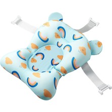 Lovoski Banyo Destek Koltuğu Konforlu Anti-Slip Banyo Pad Bebek Bahyesi Küvet Ped Gökkuşağı Mavisi (Yurt Dışından)