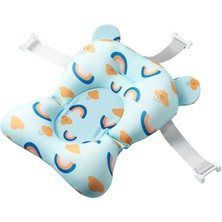 Lovoski Banyo Destek Koltuğu Konforlu Anti-Slip Banyo Pad Bebek Bahyesi Küvet Ped Gökkuşağı Mavisi (Yurt Dışından)