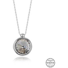 Gumush Swarovski Crystal Taşlı Çerçeveli Gümüş Kadın Kolye