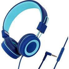 Fertiong GM-008 Gürültü Azaltma Geri Çekilebilir 3.5 mm. Jack Dinamik Kablolu Kulaklık - Koyu Mavi (Yurt Dışından)