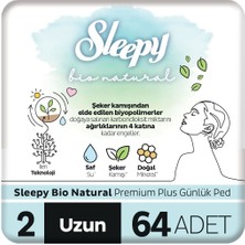 Sleepy Bio Natural Premium Plus Günlük Ped Uzun 64 Adet Ped