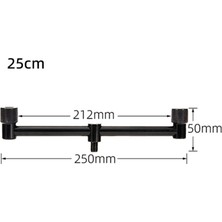 Homyl Alüminyum Alaşım Balıkçı Balık Tutma Çubukları Çapraz Çubuk Braket Sazan Ekipmanı 2 Çubuk 25CM (Yurt Dışından)