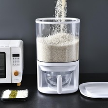 Pirinç Dispenser Sızdırmaz Tahıl Konteyneri Tahıl Dispenser Kovası 26X26X43CM(Yurt Dışından)