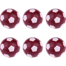 Homyl 6 Adet 36MM Mini Futbol Topları Foosball Yedek Toplar Koyu Kırmızı (Yurt Dışından)