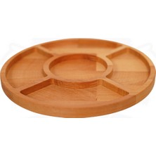Koza Wood Art Oval Kahvaltılık Çerezlik Büyük Boy 26CM