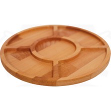 Koza Wood Art Oval Kahvaltılık Çerezlik Büyük Boy 26CM