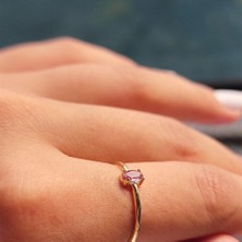 Fasek Gold Italyan Kol 0.30 Karat Sultanayt Taşlı Tek Taş Yüzük-Sultanayt 925 Ayar Gümüş Yüzük