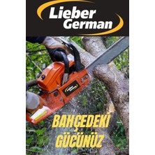 Lieber German Alman GTH5900 Tam Profesyonel 11 Hp 62 cc Benzinli Odun Ağaç Kesim Bıçkı Motoru Benzinli Ağaç Motoru