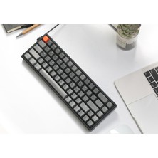 Keychron K6 65% Compact Kablosuz Mekanik Oyuncu Klavyesi-Hot-Swappable-Bluetooth 5.1-Multitasking-Rgb LED Backlit-N-Key Rollover-Gateron G-Pro Red Switch-Uçak Sınıfı Aluminum