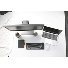 Keychron K6 65% Compact Kablosuz Mekanik Oyuncu Klavyesi-Hot-Swappable-Bluetooth 5.1-Multitasking-Rgb LED Backlit-N-Key Rollover-Gateron G-Pro Red Switch-Uçak Sınıfı Aluminum