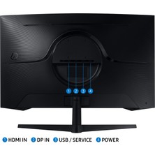 Samsung LC27G55TQBUXUF, Odyssey G5 27" 1ms, 144Hz, 2k Quad Hd, Dp, Hdmı, Usb, Va Led, HDR10 1000R, Curved, Monitör