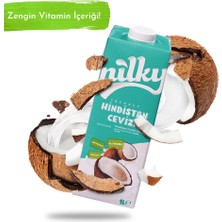 Nilky Hindistan Cevizi Sütü Glütensiz Bitkisel  Bazlı Laktosuz Vegan 4x 1LT