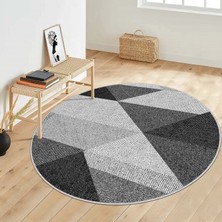 West Home Makinede Yıkanabilir Kaymaz Taban Leke Tutmaz Yuvarlak Salon Halısı ve Mutfak Halısı