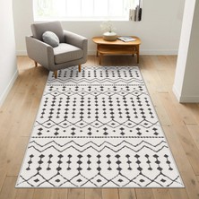 West Home Makinede Yıkanabilir Kaymaz Taban Leke Tutmaz  Salon Halısı Mutfak Halısı ve Yolluk