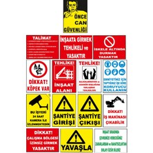 Yıldırım Şantiye Inşaat Uyarı Levhası -15 Adet Pvc Levha