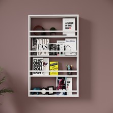 Rosepal Mobilya Micro Beyaz Dekoratif Çok Amaçlı Duvar Rafı