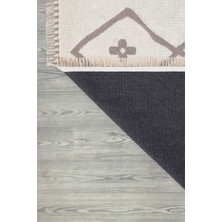 Canvas Rugs Natural Yıkanabilir Kaymaz Taban Modern Desenli Dokuma Kilim